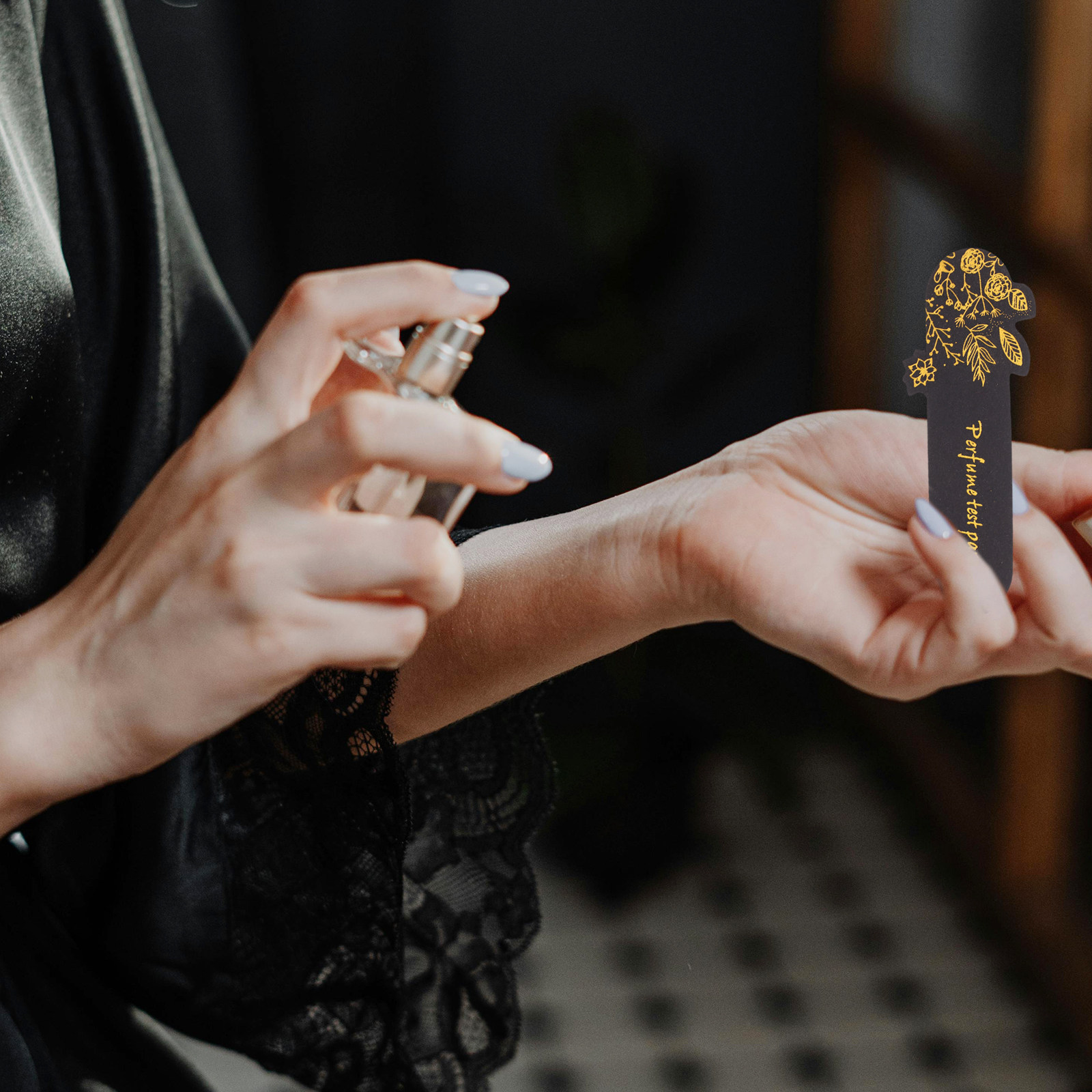 100Pcs Black Paper Fragrance T - Perfume Fragrance Tester ulasan dan harga