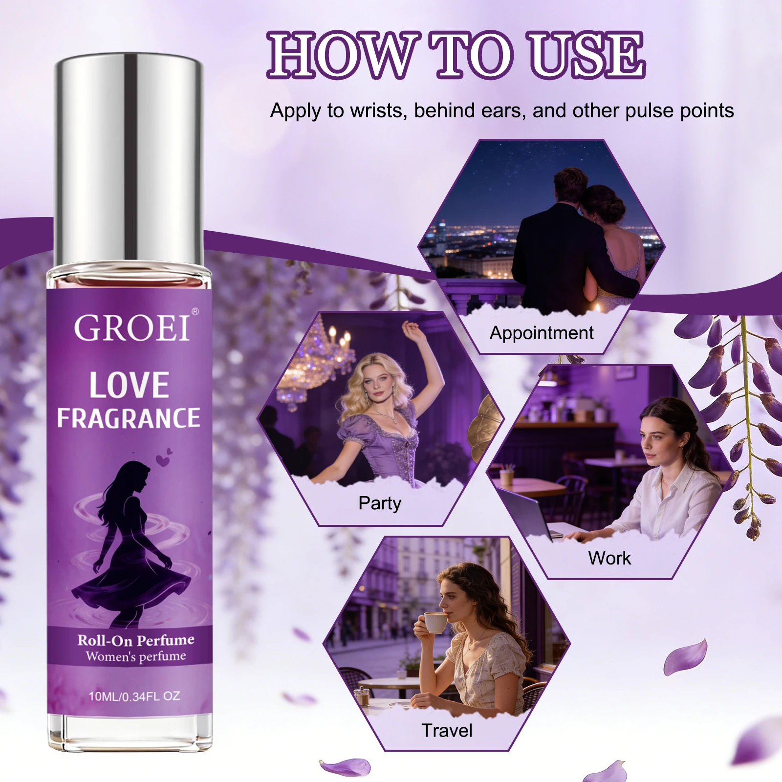 10ml GROEI Women Roll On Perfu - Perfume Fragrance Oil ulasan dan harga