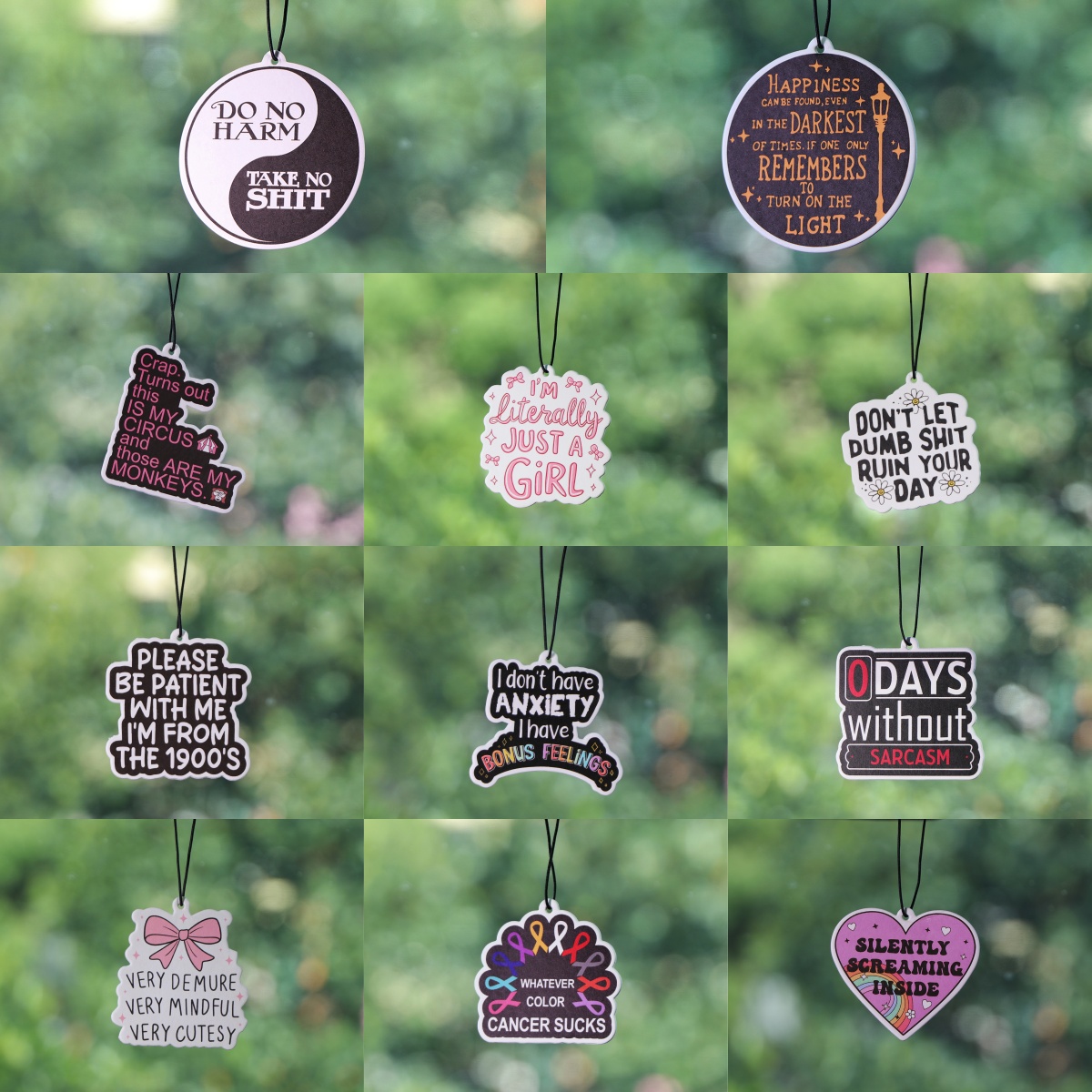 Pink Love Bow Quotes Car Aroma - Fragrance Quotes ulasan dan harga